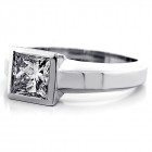 1.10 Cts Princess Cut Diamond Engagement Ring