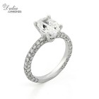 2.29 Cts Oval Cut Diamond Engagement Ring set in Platinum