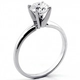 Engagement Ring , Round Brilliant cut Diamond 1.11 cts