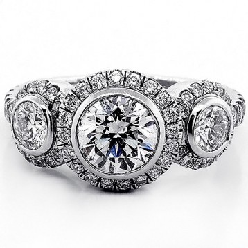 Engagement Ring Round Cut Diamond 2.55 cts