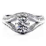 Engagement Ring , Round Brilliant Cut Diamond 1.60 Cts