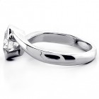 1.52 Cts Half a Bezel Diamond Engagement Ring