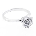 1.58 CTS ROUND CUT DIAMOND SOLITAIRE ENGAGEMENT RING SET IN 14K WHITE GOLD
