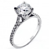 Engagement Ring , Round Brilliant cut Diamond 2.18 Cts