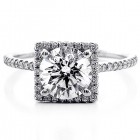 Engagement Ring Round Cut Diamond 2.01 cts
