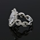 4.58 Cts.Oval Halo Engagment Rings