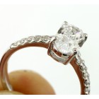 1.66 Cts Oval Diamond Engagement ring 18K white gold