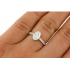 1.66 Cts Oval Diamond Engagement ring 18K white gold