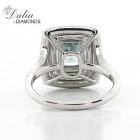 2.00 Cts Princess Cut Blue Diamond Engagement Ring Set in Double Halo in 18K White Gold 2.00 Cts Princess Cut Blue Diamond Engagement Ring Set in Double Halo in 18K White Gold