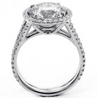 Engagement Ring , Round Brilliant cut Diamond 3.51 cts