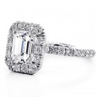Engagement Ring Emerald Cut Diamond 2.59 cts