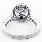 1.99 Cts Round Cut Diamond  Halo Engagement Ring set in 14K White Gold 