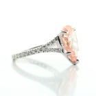 5.82 Cts Fancy Vivid Pink Diamond Engagement Ring set in 18K White Gold