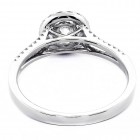 0.76 Cts Round Cut Diamond Engagement Ring set in 18K White Gold