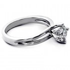 0.95 Cts Round Cut Diamond Engagement Ring set in 14K White Gold