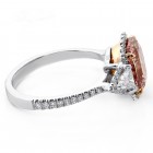 2.89 Cts Cushion Intense pink Diamond Engagement Ring set in Platinum