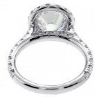 2.01 Cts Round Cut Halo Diamond Engagement Ring set in 18K White Gold