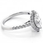 1.00CT MARQUEE CUT DIAMOND ENGAGEMENT RING SET IN 18K WHITE GOLD 