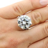  17.13cttw Brilliant Cut Diamond Platinum Ring