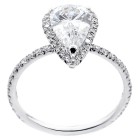 2.51Cts Pear shape diamond engagement ring set in 18K white gold