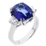 6.67 Cts J'adore Natural Corundum and Diamond Engagement Ring set in Platinum