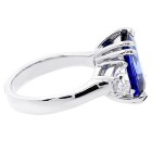 6.67 Cts J'adore Natural Corundum and Diamond Engagement Ring set in Platinum