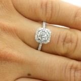 1.00 CTS CE DIAMOND HALO ENGAGEMENT RING SET IN 18K WHITEGOLD 1.00 CTS CE DIAMOND HALO ENGAGEMENT RING SET IN 18K WHITEGOLD