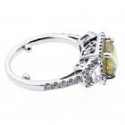 2.05 CTS CUSHION CUT DIAMOND ENGAGEMENT RING SET IN 18K WHITE GOLD