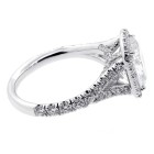 4.01 CTS CUSHION CUT DIAMOND ENGAGEMENT RING WITH HALO SET IN PLATINUM 