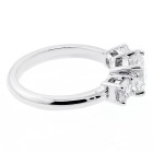 1.97 CTS  3 STONE ROUND CUT DIAMOND ENGAGEMENT RIG SRT IN 14K WHITE GOLD