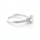 1.44 Cts Round Cut Diamond Engagement Ring Set in 18K White Gold