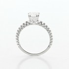1.52 Cts Round Cut Diamond Engagement Ring set in 18K White Gold