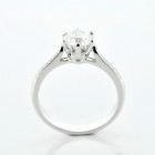 1.17 Cts Round Cut Diamond Engagement Ring Set in 18K White Gold