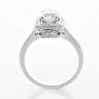 1.36 Cts Round Cut Diamond Engagement Ring set in 18K White Gold