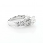  2.57 Cts Round Cut Diamond Engagement Ring set in 18K White Gold