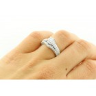  2.57 Cts Round Cut Diamond Engagement Ring set in 18K White Gold