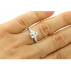 2.30 Ctw Tapered Baguette Diamond Engagement Ring in Platinum