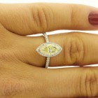1.66 cts Round Cut Diamond Engagement ring set in 18K White Gold