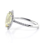 1.66 cts Round Cut Diamond Engagement ring set in 18K White Gold