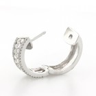 1.50 Cts. 14K White Gold Small Diamond Hoop Earrings