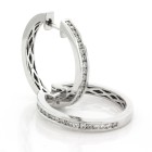 0.53 Cts. 18K White Gold Diamond Hoop Earrings
