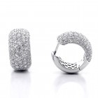 2.82 Cts Diamond Earrings Set in 18 K White Gold
