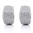 4.03 Cts Diamond Earrings set in 18 K White Gold