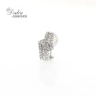 Earings Clip Ons  Total 1.20 Cts Set in 14k White Gold