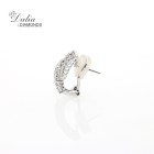 Earings Clip Ons  Total 1.20 Cts Set in 14k White Gold