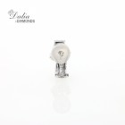 Earings Clip Ons  Total 1.20 Cts Set in 14k White Gold