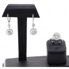 6.95 Cts Astonishing  Hanging Round Cut Diamond in a Halo Setting Earrings