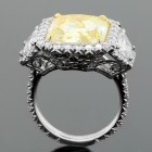 12.95cttw Radiant/Trillion Cut Diamond Platinum Ring 