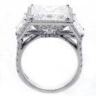 11.39ctw Princess/Round Cut Diamond Split Shank Ring PLATINUM 11.39ctw Princess/Round Cut Diamond Split Shank Ring PLATINUM