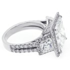 11.39ctw Princess/Round Cut Diamond Split Shank Ring PLATINUM 11.39ctw Princess/Round Cut Diamond Split Shank Ring PLATINUM